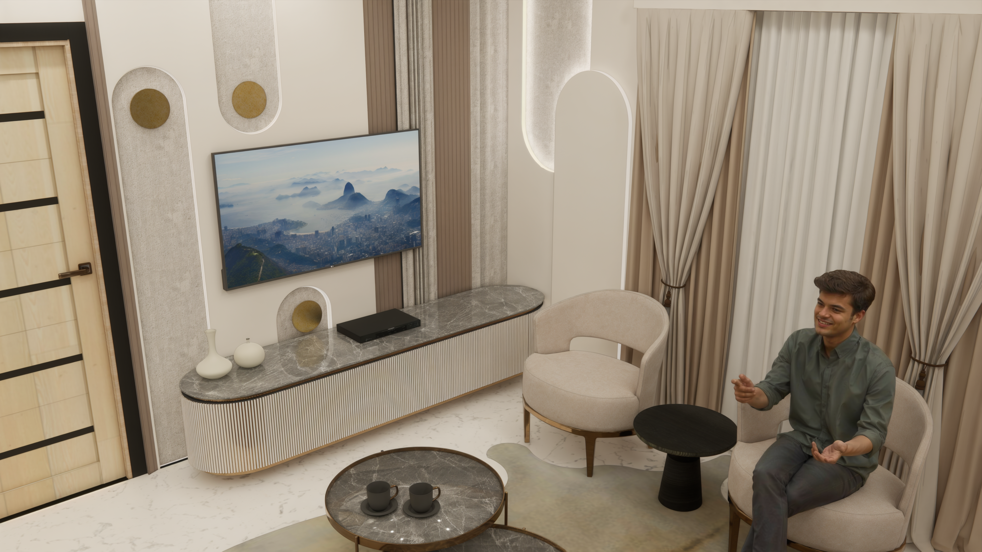 Interior design — intimate night setting